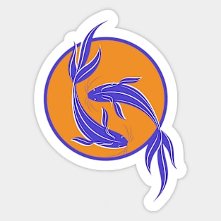 Koi fish silhouettes Sticker